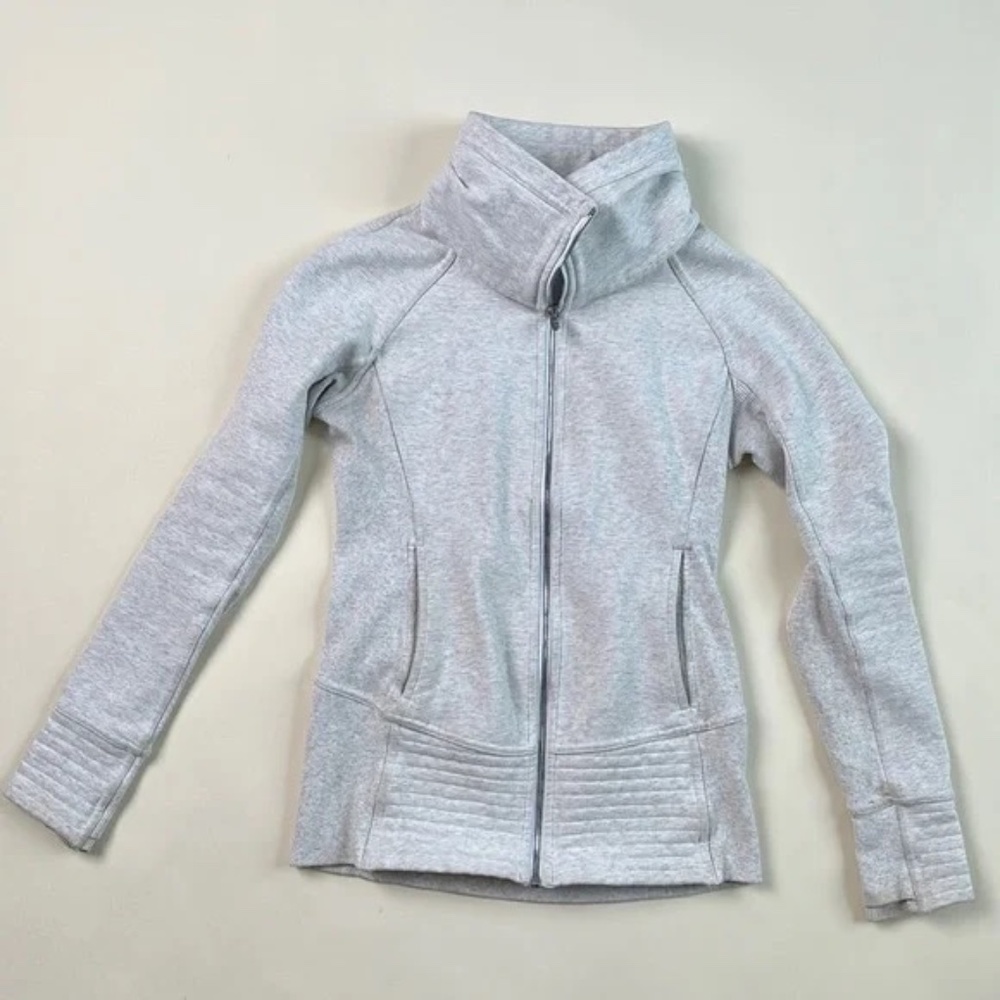 lululemon athletica Light Gray Zip-Up Jacket